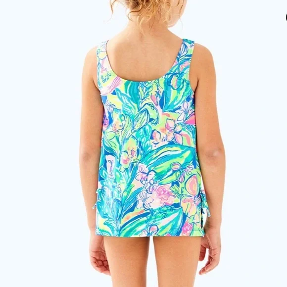 Lilly Pulitzer girls swim dress UPF 50 Bennet Blue Surf Gypsea size 10